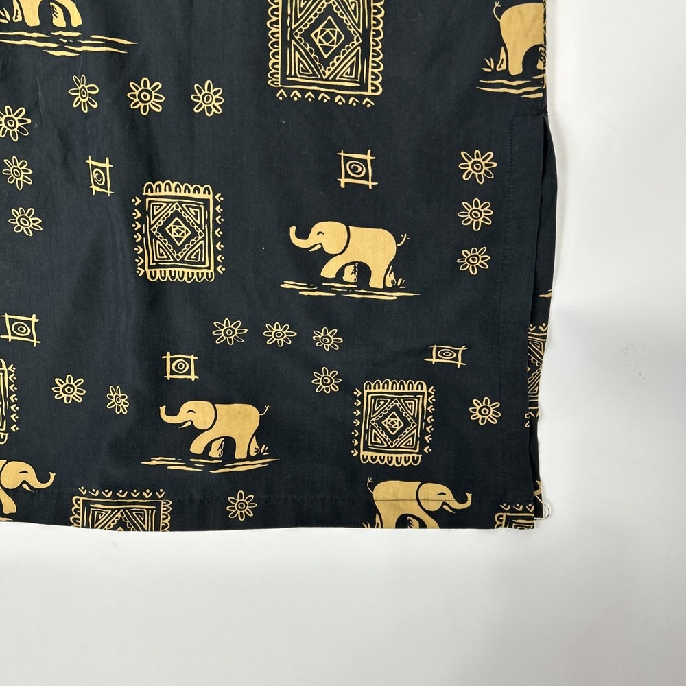 Vintage Ty Wear Safari Maxi Dress Size 16 African Elephant Lyocell Travel Vacay - Picture 3 of 14